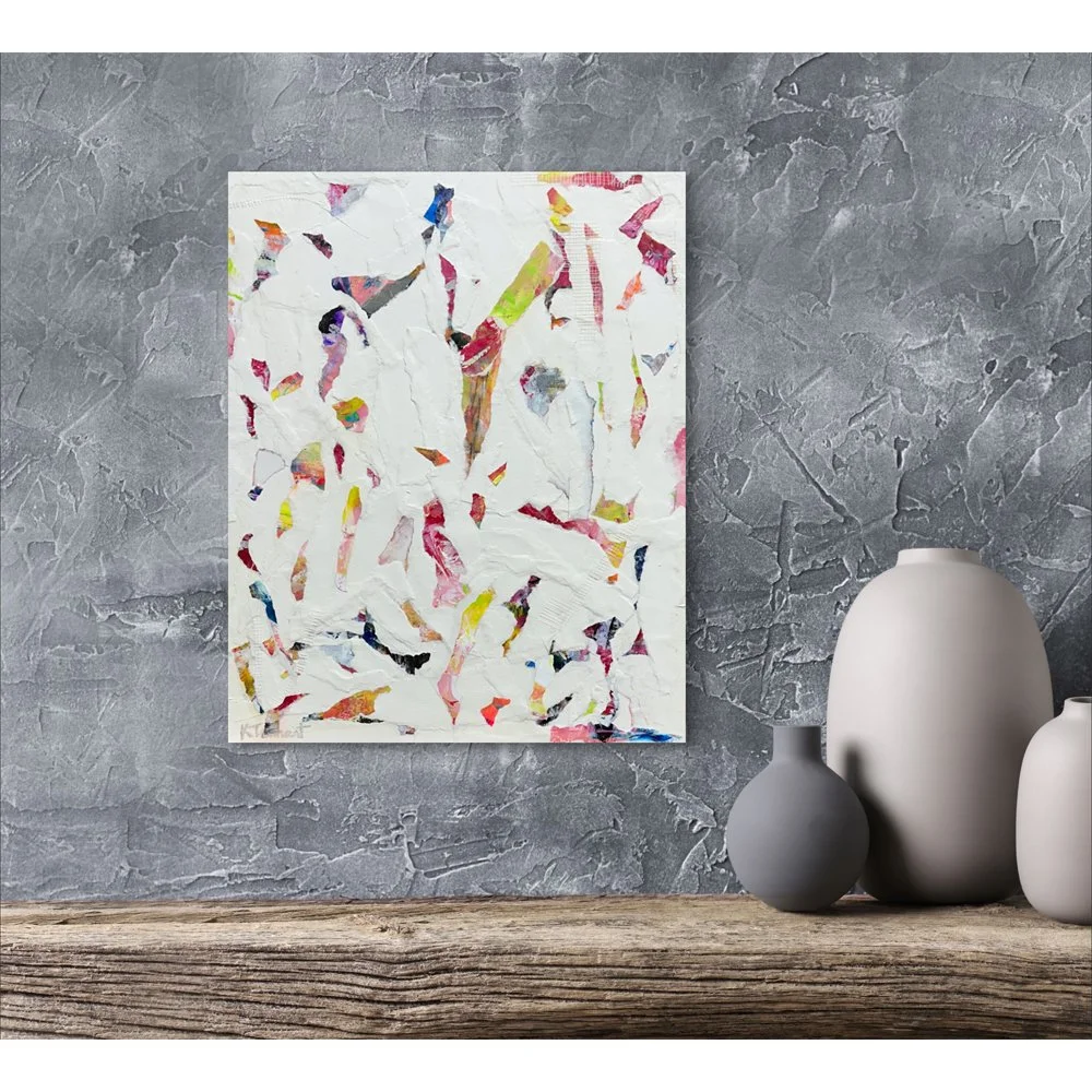 Torn Fragments Of Life | Mixed Media Collage Art | Abstract